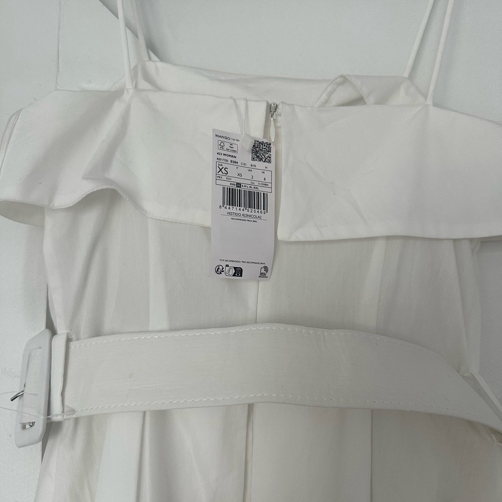 Mango White Strapless Sundress for Brides